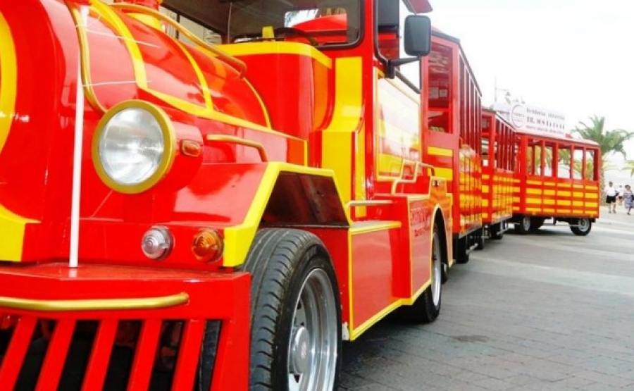 Tren turístico de segunda mano rojo - marca Deltrain- VENDIDO!
